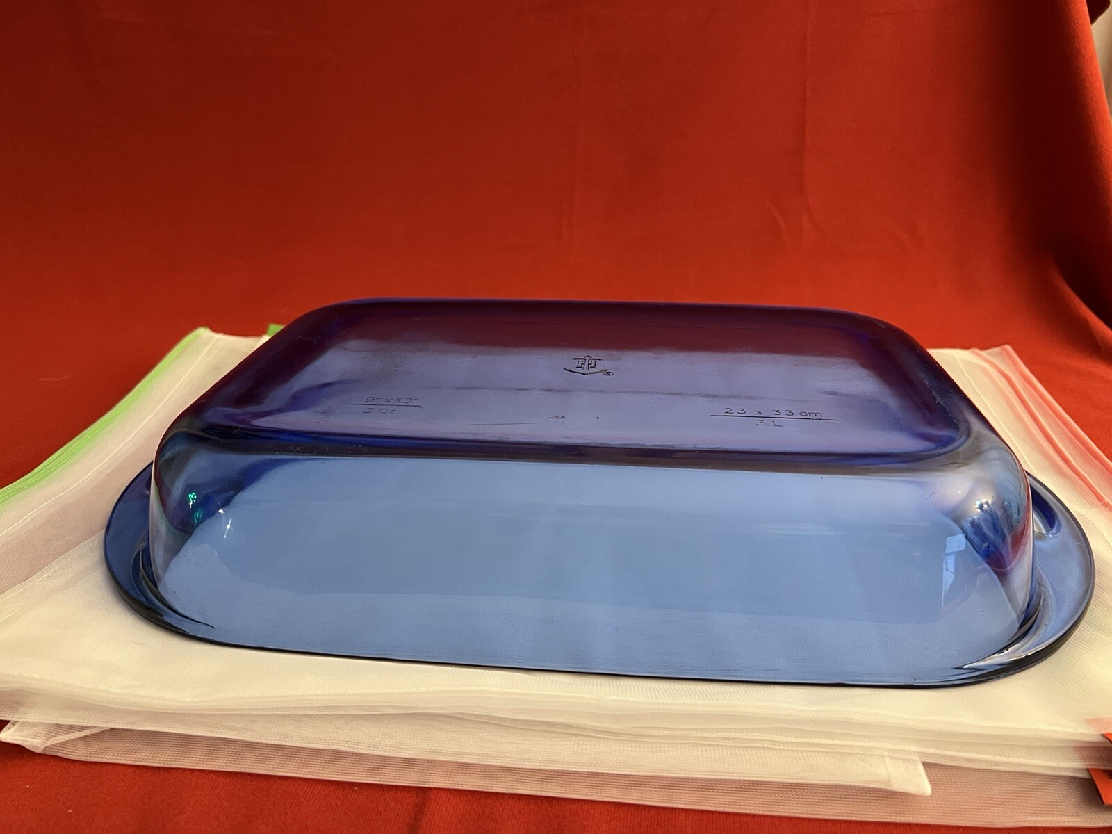 ANCHOR HOCKING Cobalt Blue 3 QT Rectangular Lasagna Baking Pan Casserole 9”x13″