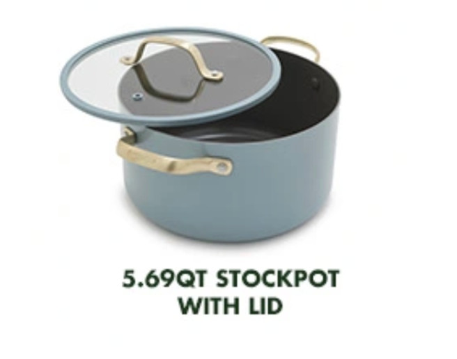 NEW GreenPan Jewel Pro (more advanced than Valencia Pro) 5.69 Qt Stockpot w/ lid