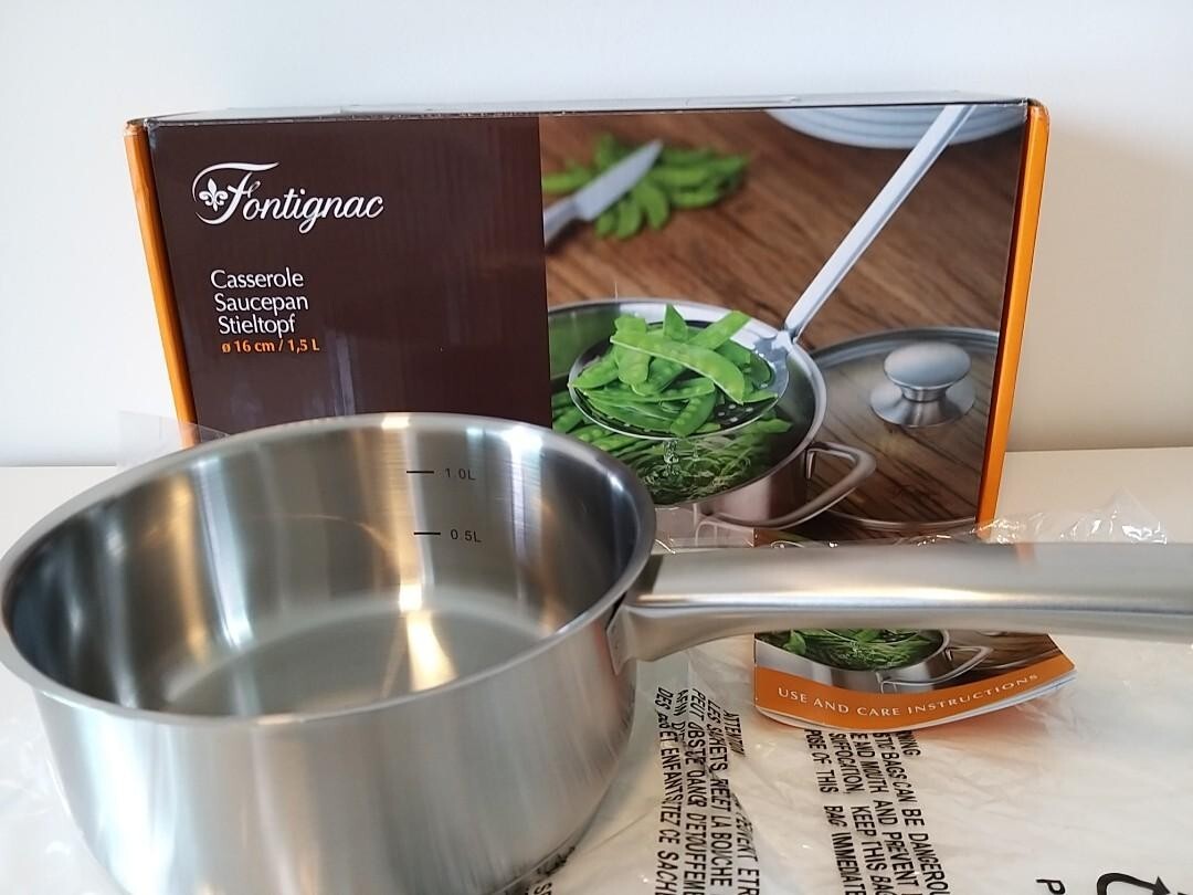 Fontignac France Casserole Stainless Steel Saucepan 16cm size 1.5 Litre