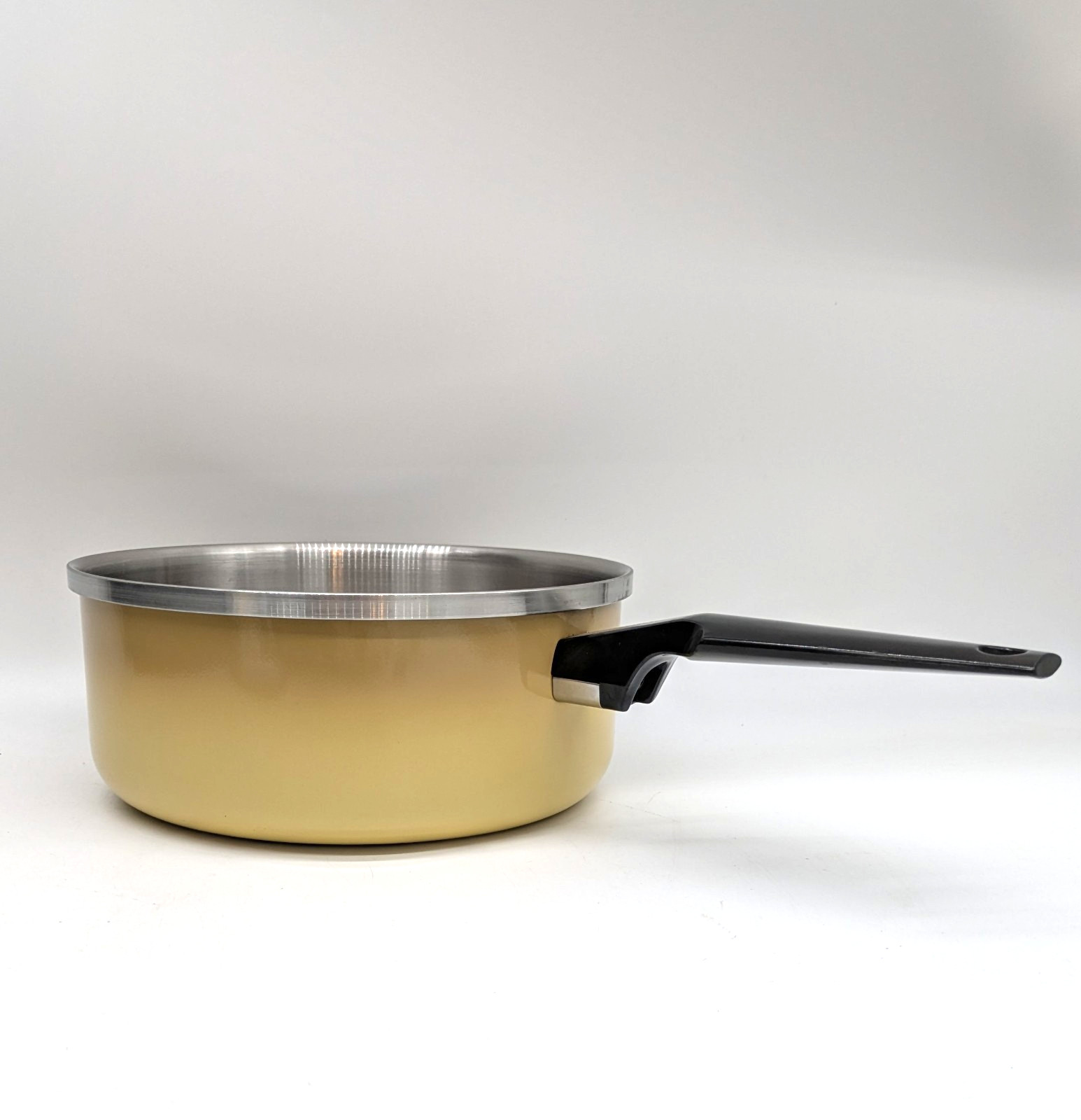 Vtg Town House West Bend Harvest Gold 3 Qt Sauce Pan Stainless Steel -NO Lid