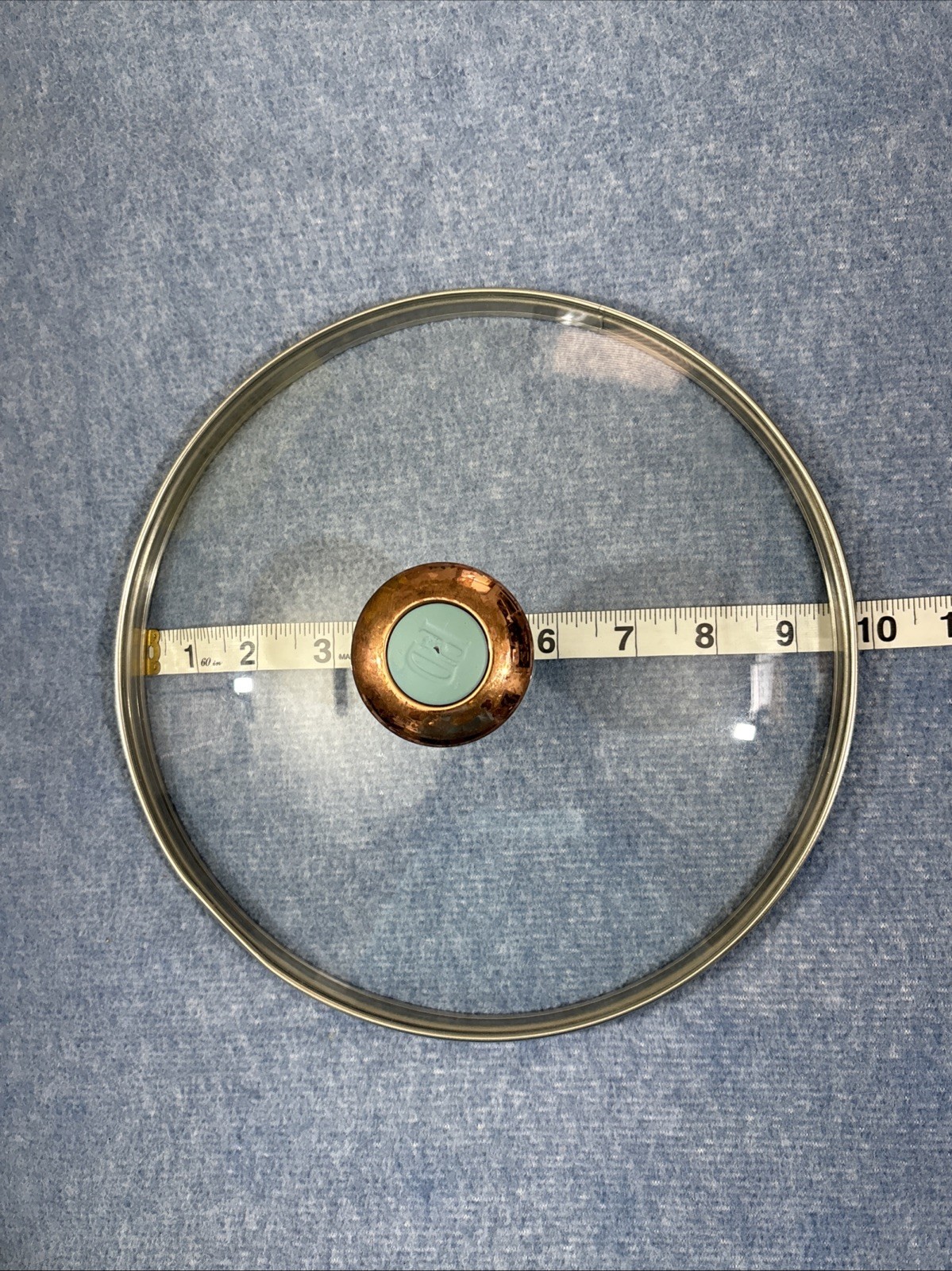 PD Paula Dean Pot Pan Clear Glass Lid 9-1/2” GREEN KNOB Handle Replacement