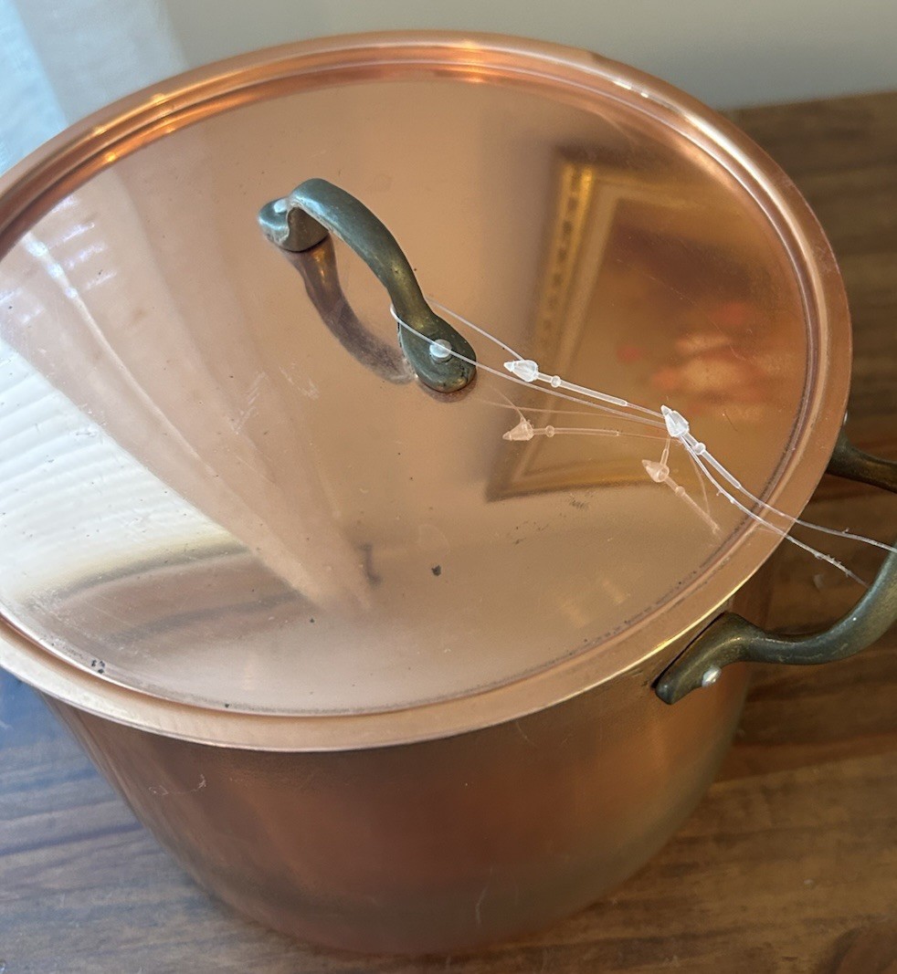 Copper Round Stockpot With Lid Missing Handle