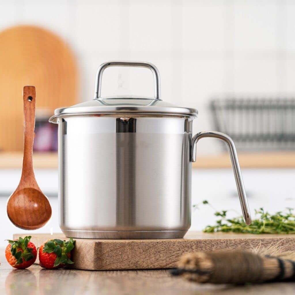 1.5 Quart Saucepan Pour Spout Multi Pot Straining Lid Soup Serving Spoon