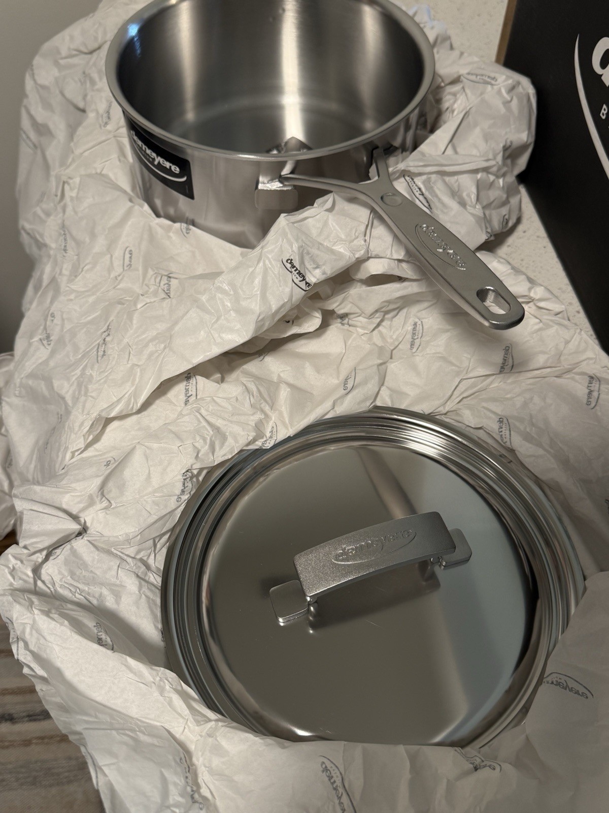 Demeyere Industry 5 Sauce Pan 22cm & Low Saute Pan 24cm w/ Lids Set