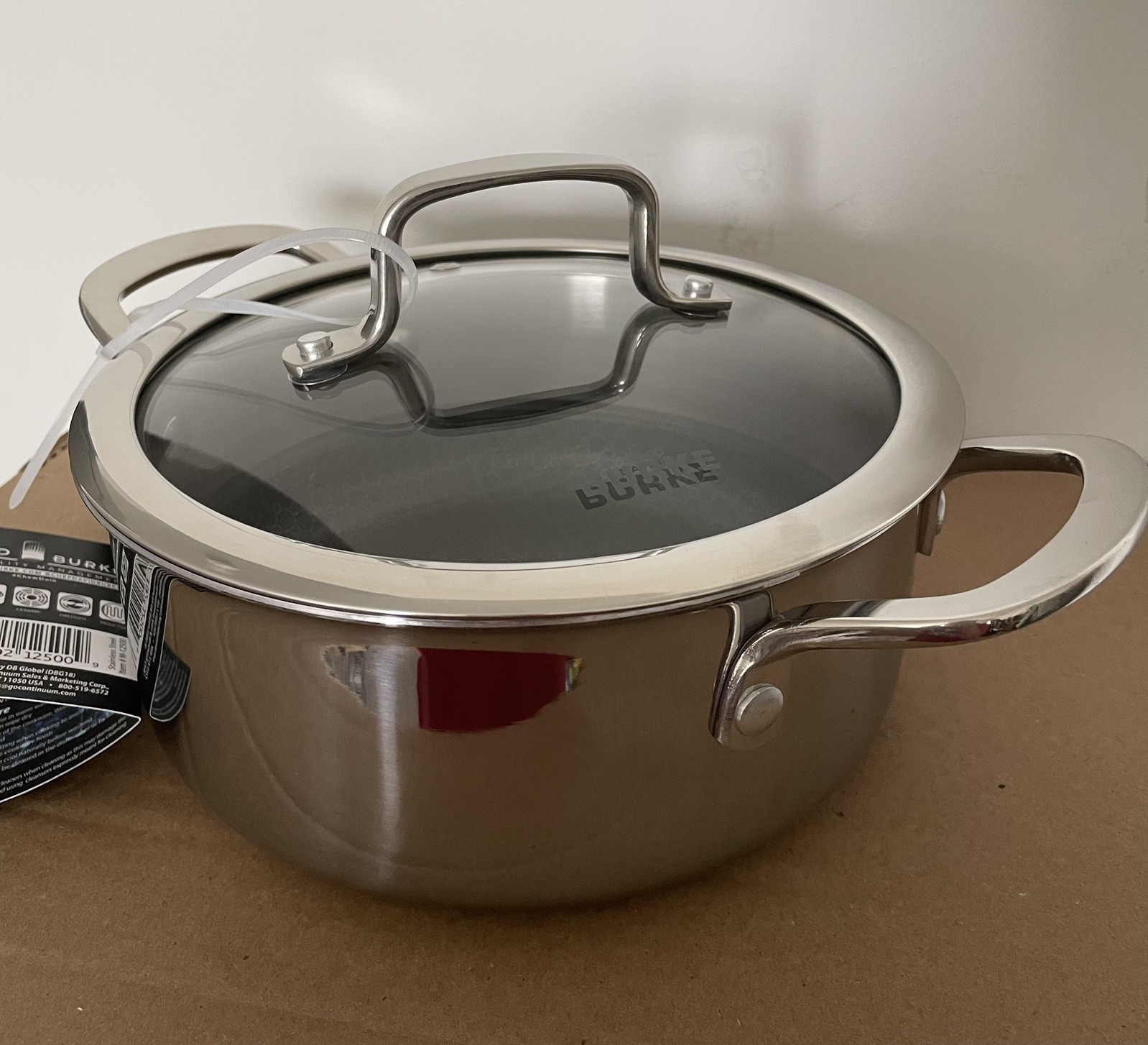 David Burke Geo Clad 3 Qt Casserole Ceramic Hybrid With Lid Safe Up To 500F ,NEW