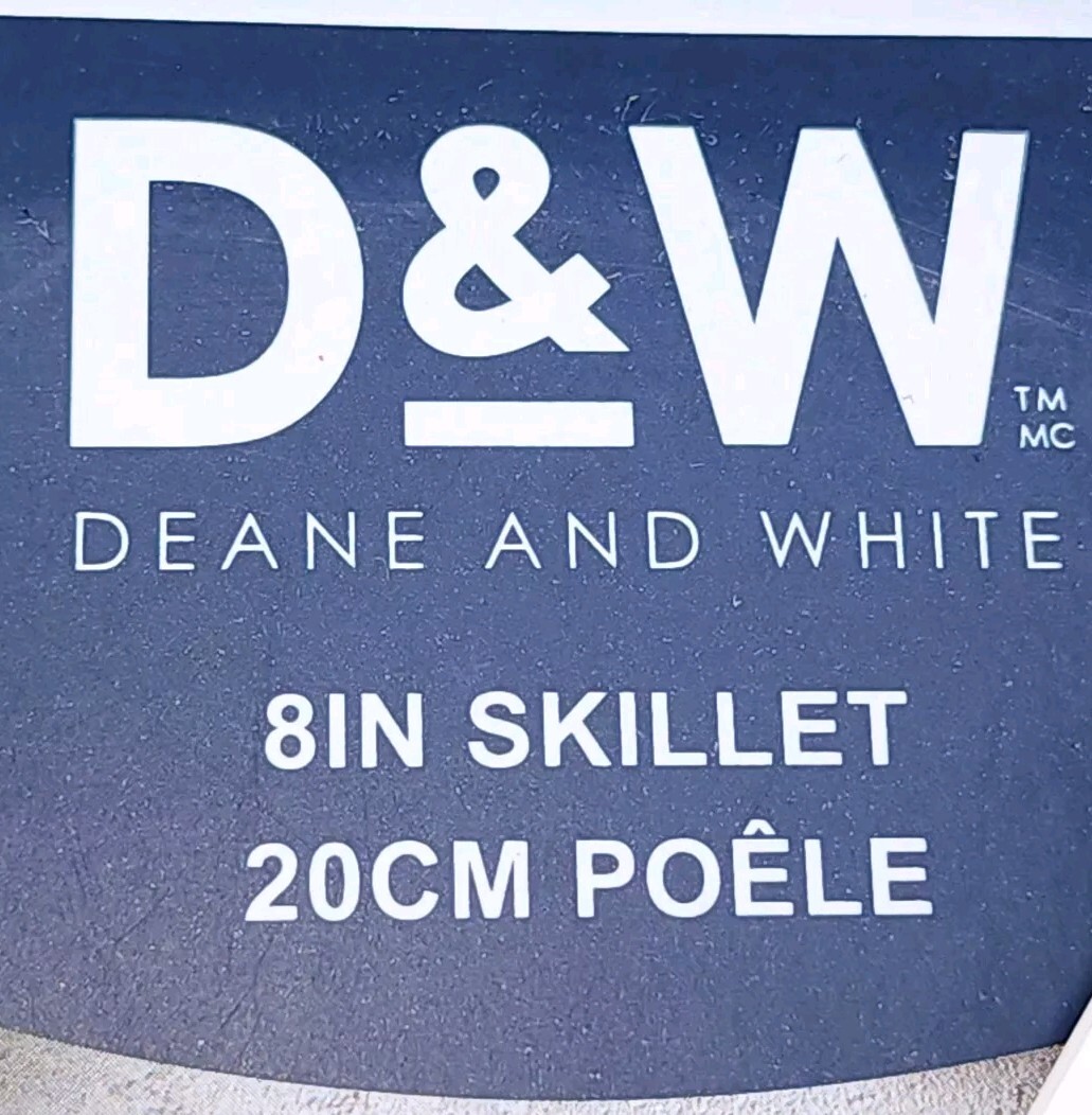 D&W Deane And White Cookware 8inch Frying Pan Skillet Nonstick Interior Charcoal