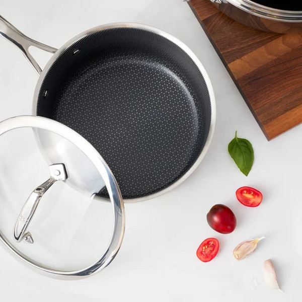 Henckels Paradigm Ceramic Non-Stick 11-piece Cookware Set, Stainless, NEW