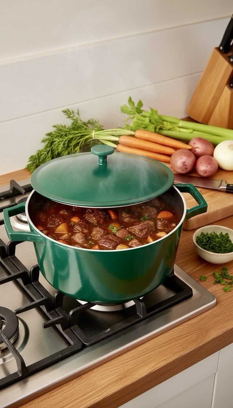 Aldi Crofton Awesome Pot 6.5 Qt Green Nonstick Ceramic Dutch Oven Cookware New