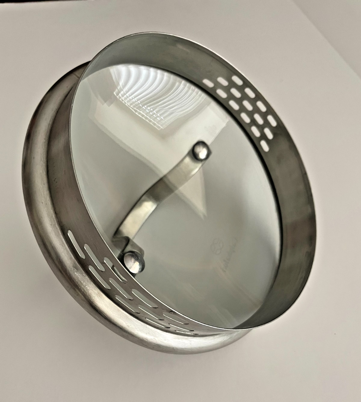 Calphalon Lid Stainless Steel Glass Strainer-Replacement 6 1/8 OS 5 3/8 IS