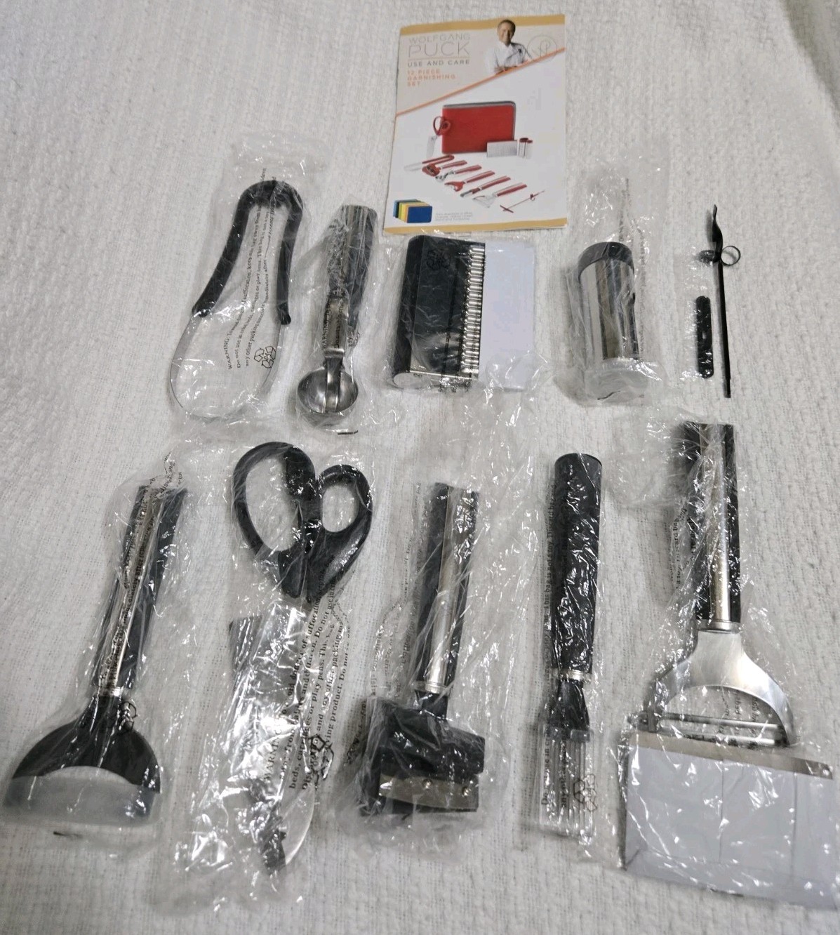 WOLFGANG PUCK 12 Pc GARNISHING Set No Case Brand New