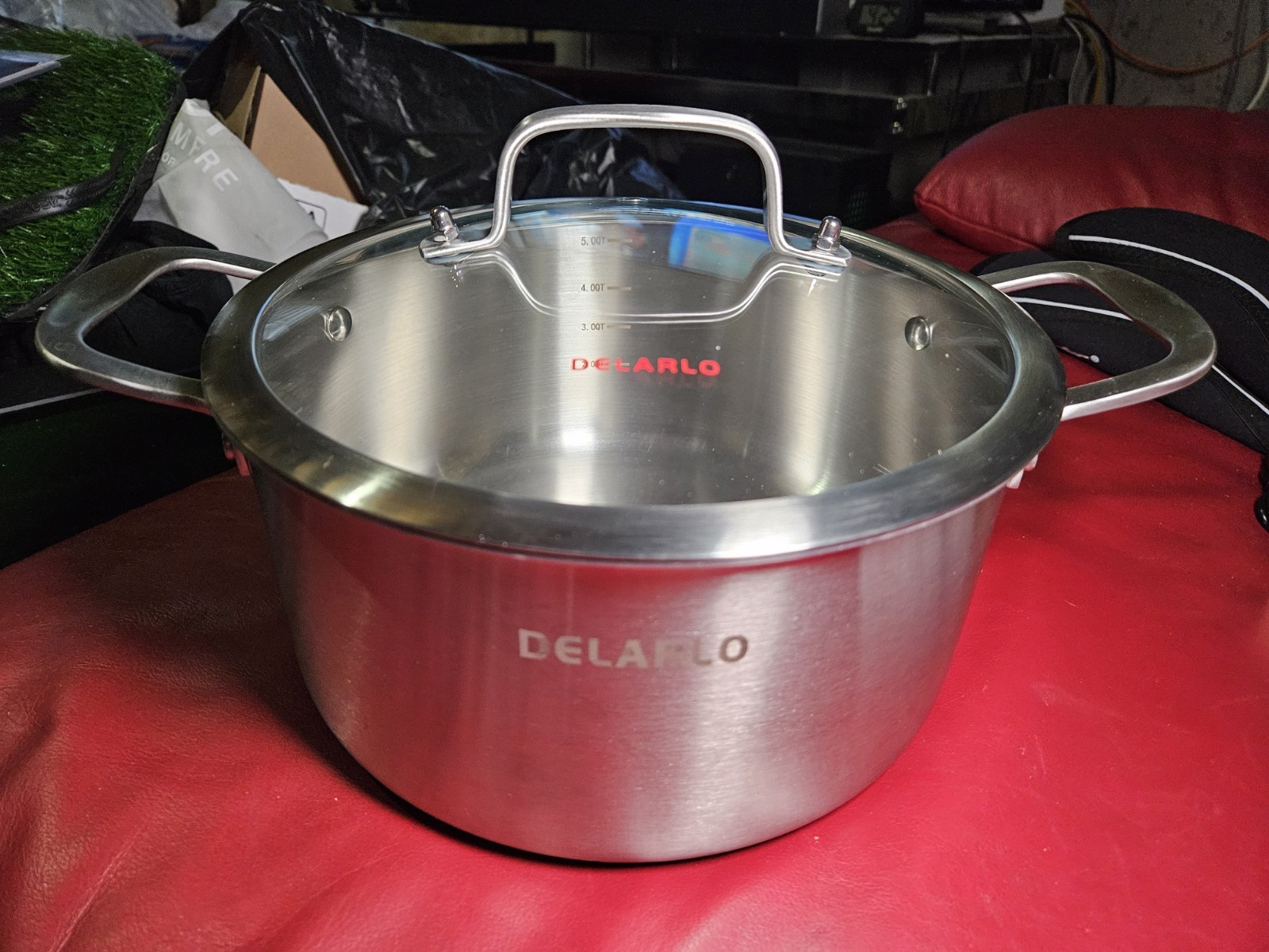Tri-Ply Stainless Steel Stock Pot, 5QT Non Stick Pots, Induction Ready – Delarlo