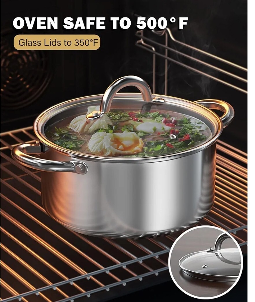 12-Piece Stainless Steel Cookware Set