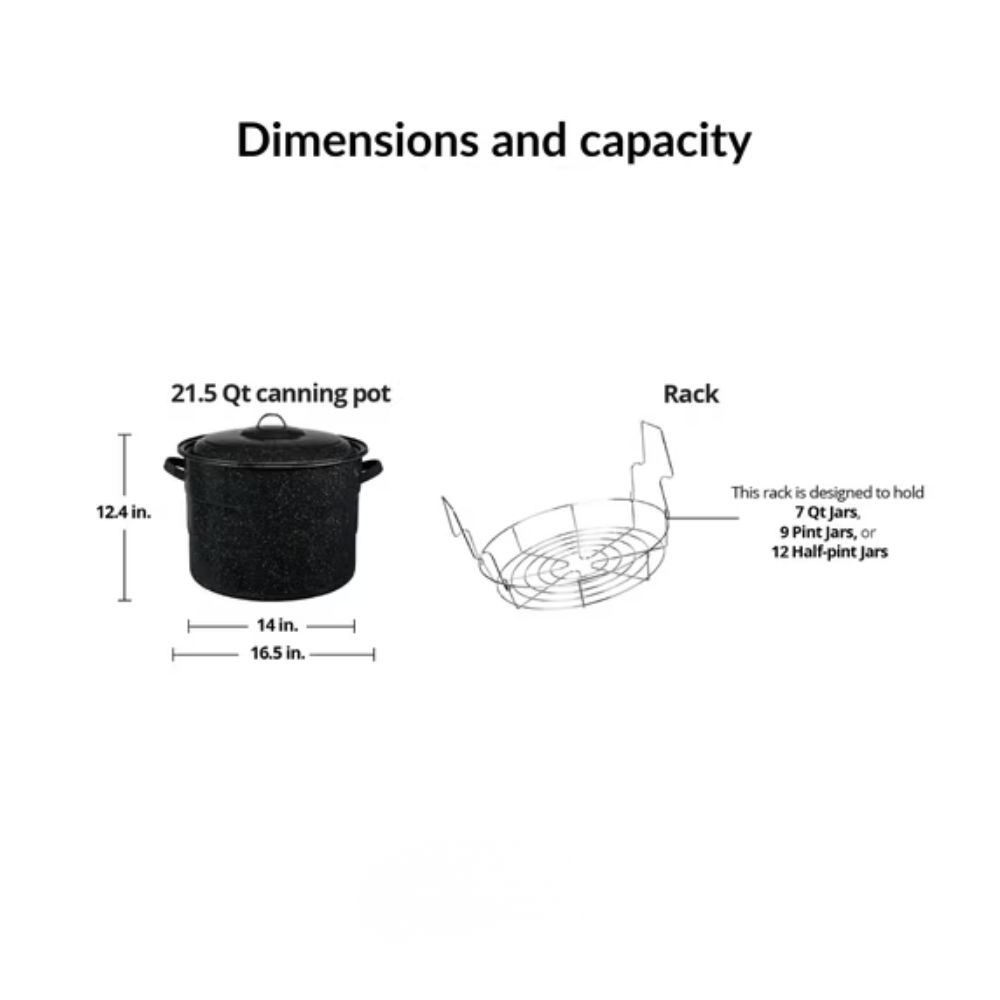 Granite Ware 21.5-Quart Water Bath Canner with Rack