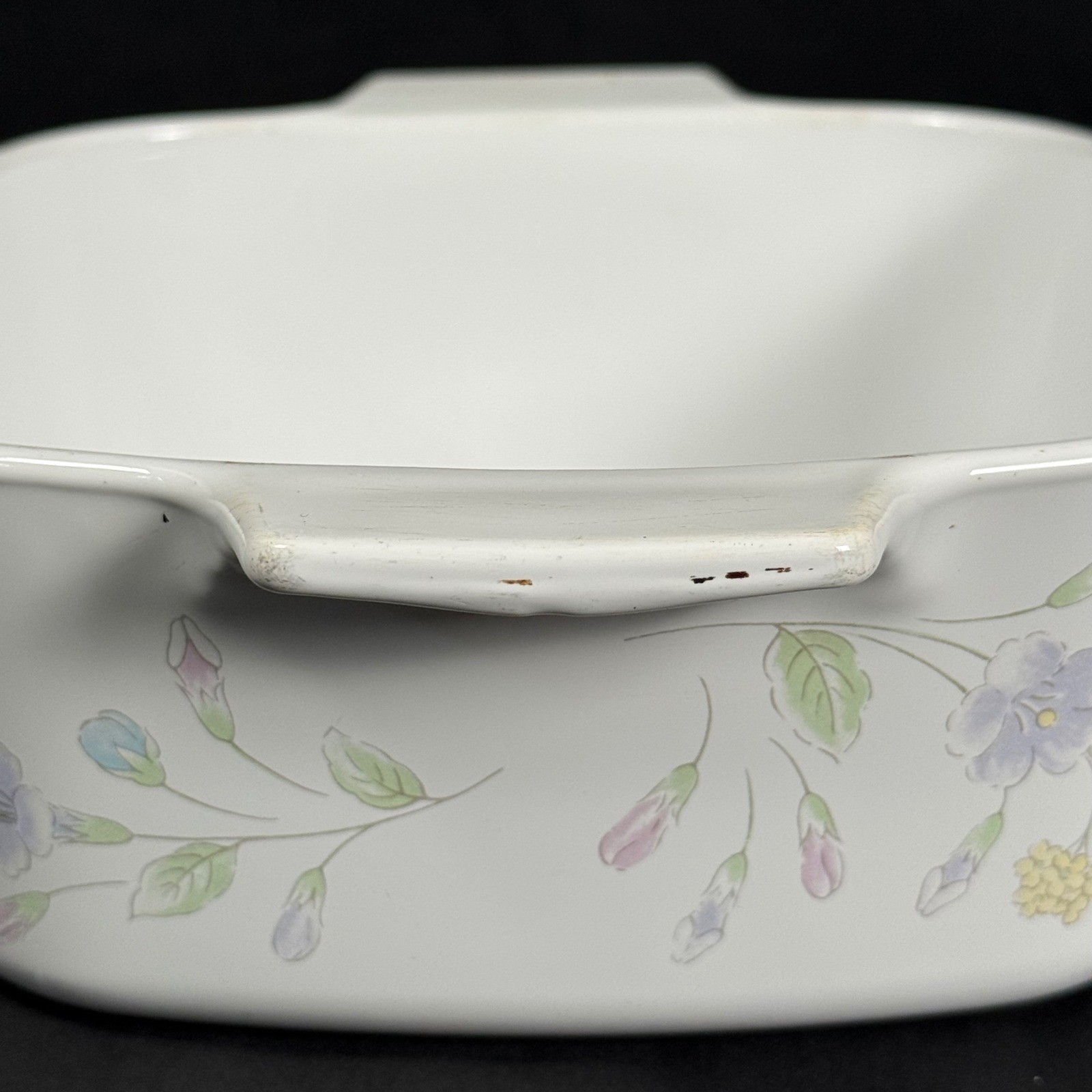 Corning Ware Pastel Bouquet Casserole Set 1.5L & Lid 2 Petite Pans VTG 1985-90