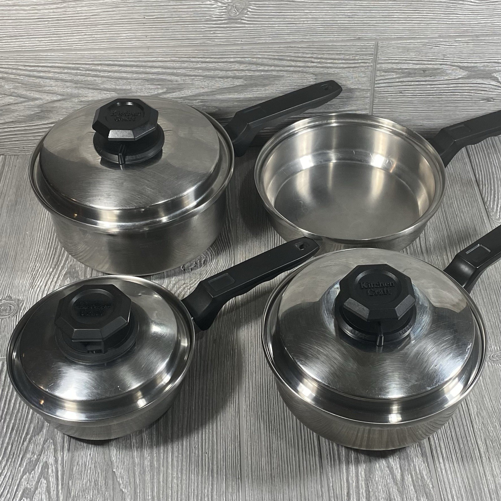 KITCHEN CRAFT 5 Ply Multicore Stainless Steel 7 Piece Cookware Set USA