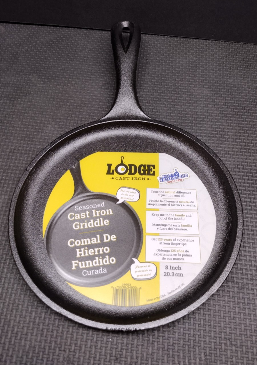 Lodge Pre-seasoned 8 Inch Cast Iron Skillet Model L6OG3 NEW FREE SHIPPING