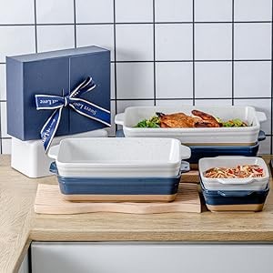 Baking Dish Set, 9×13 Baking Dish, Lar Casserole Dish Set, Ceric
