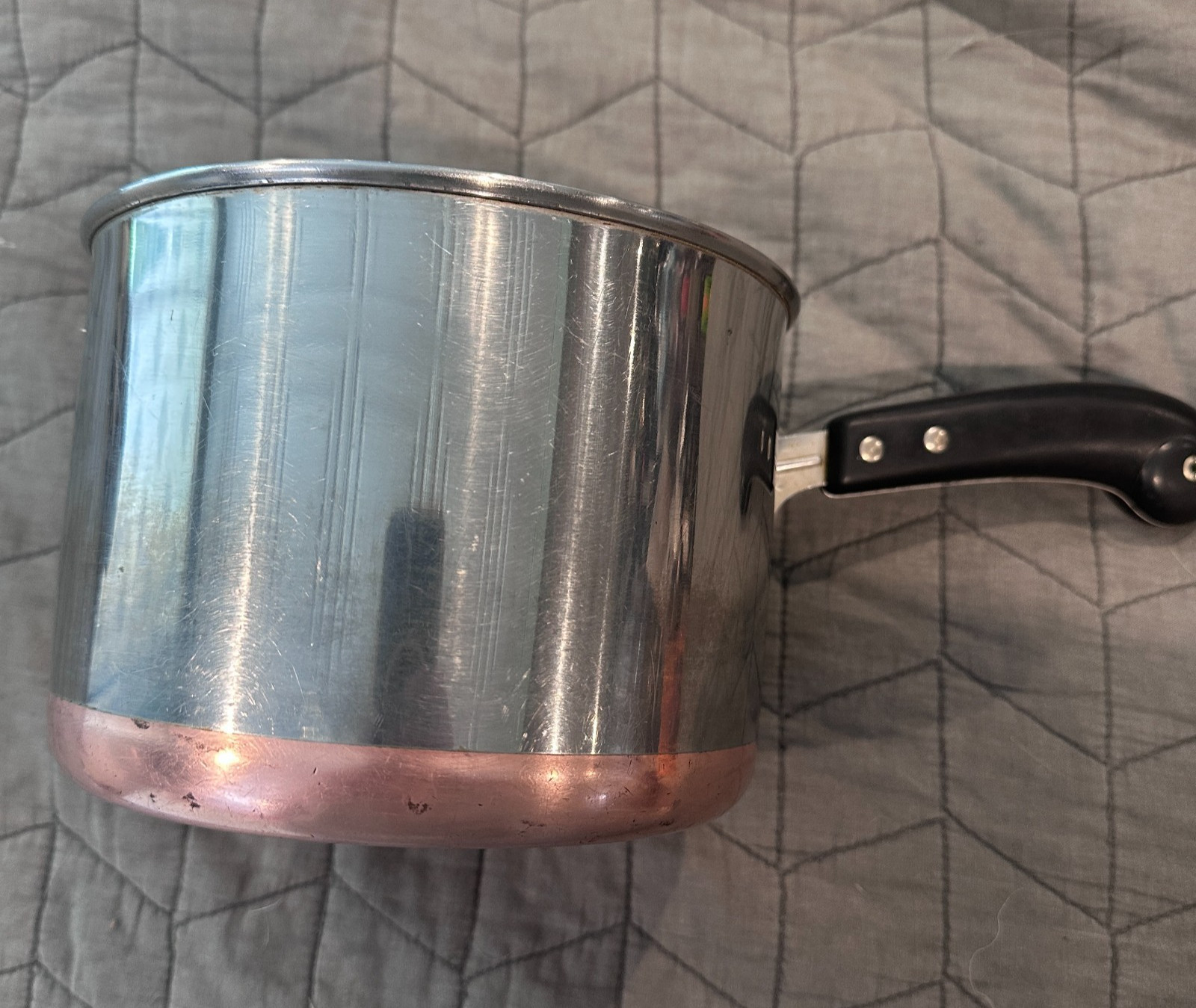 Revere Ware 3 Qt Single Circle Saucepan Bakelite Handle 1936 – 1946 RARE