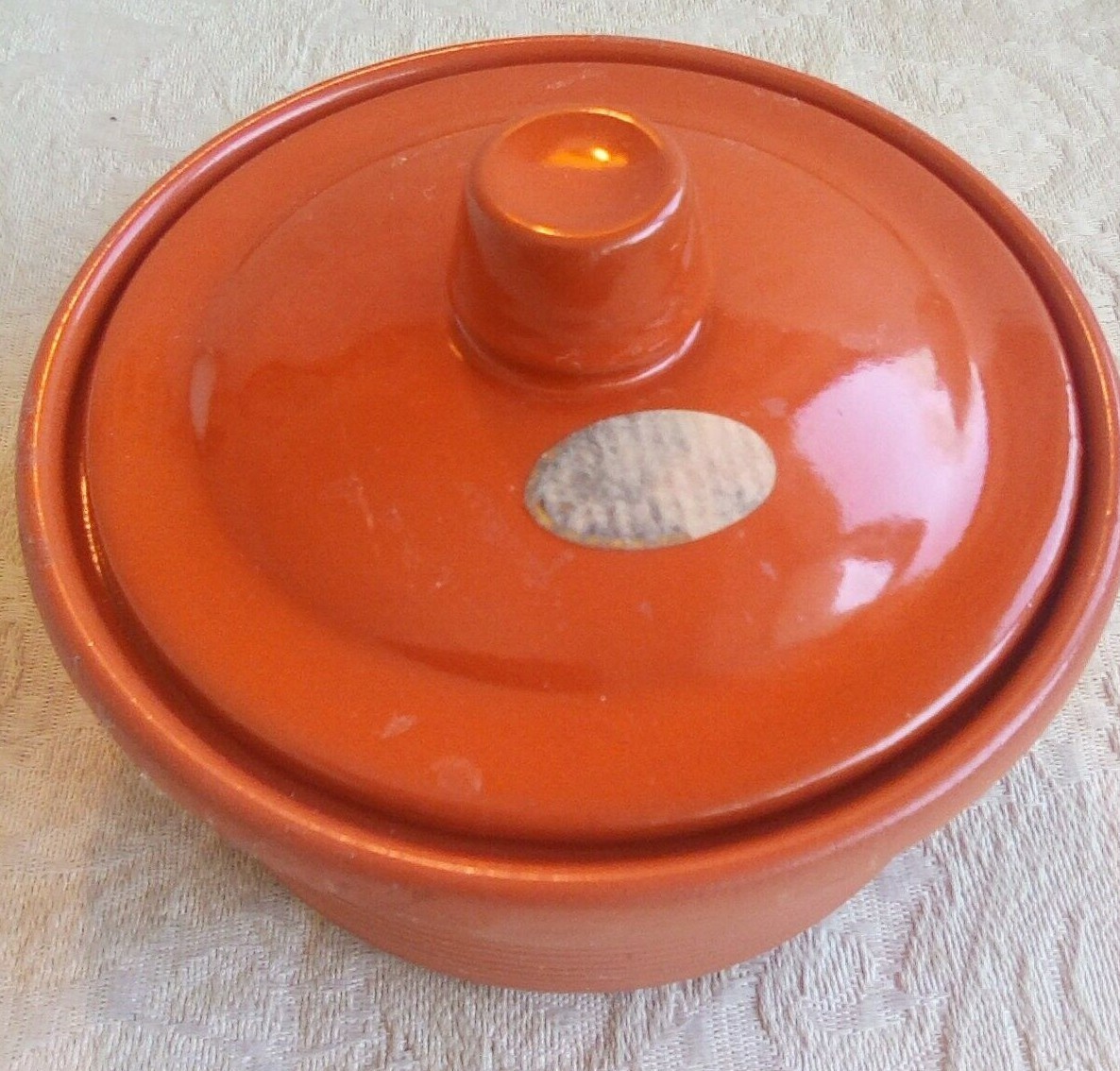 Graupera Terracotta Lidded Ramekin Small Baking Dish Made in Spain 4.5″ Across