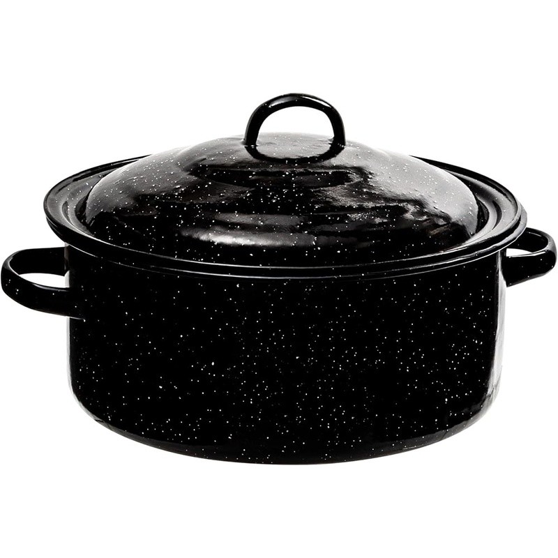 Nonstick Carbon Steel Stock Pot Cooking Camping Lightweight Dishwasher Safe New