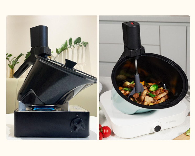Rollkitchen Rollpan Camping Oven Automatic Rotation Cooking Korean BBQ Pot