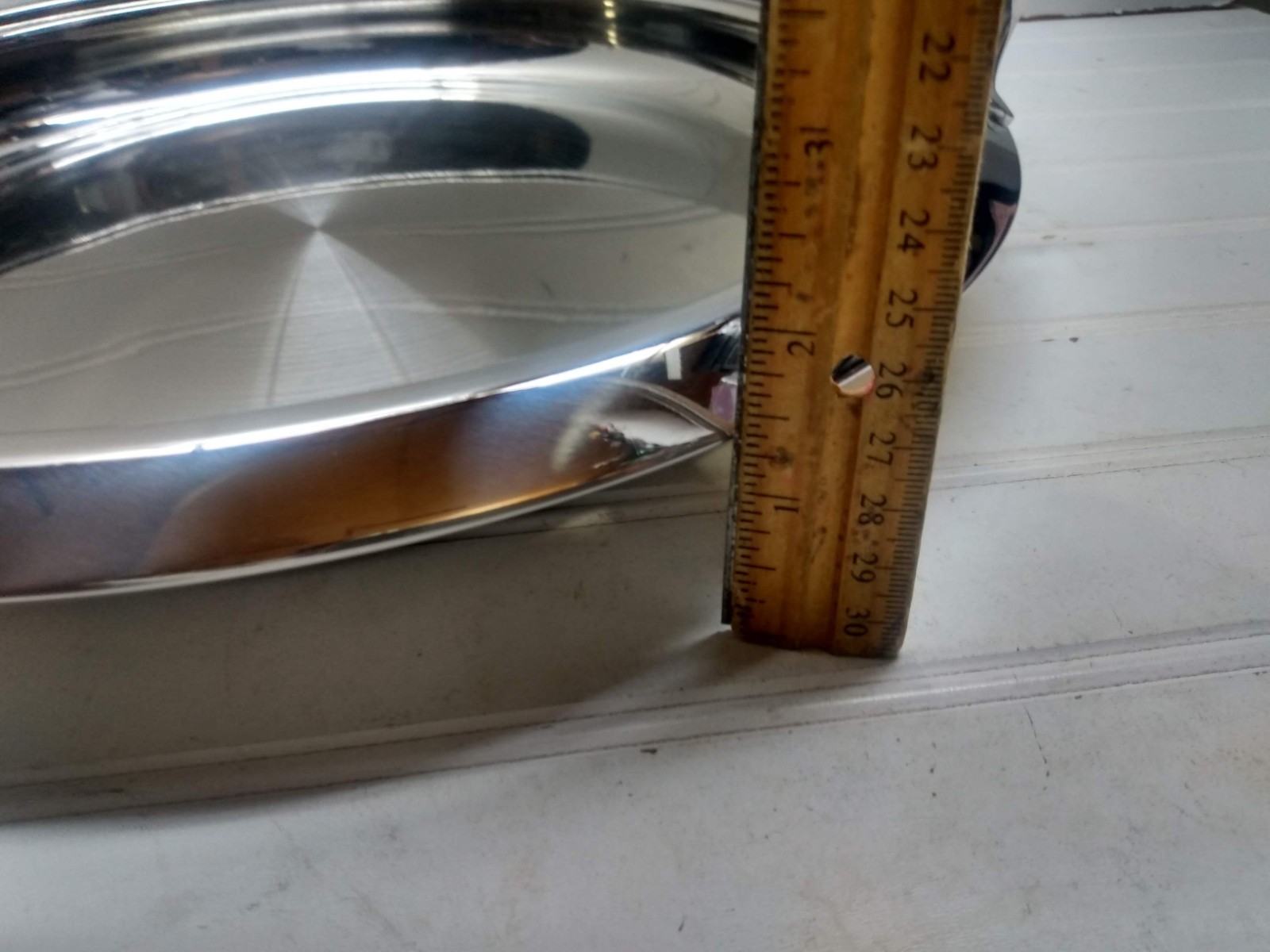 Chef’s Ware Townecraft 12″ Skillet Stainless Frying Pan Serving Dish & Glass Lid