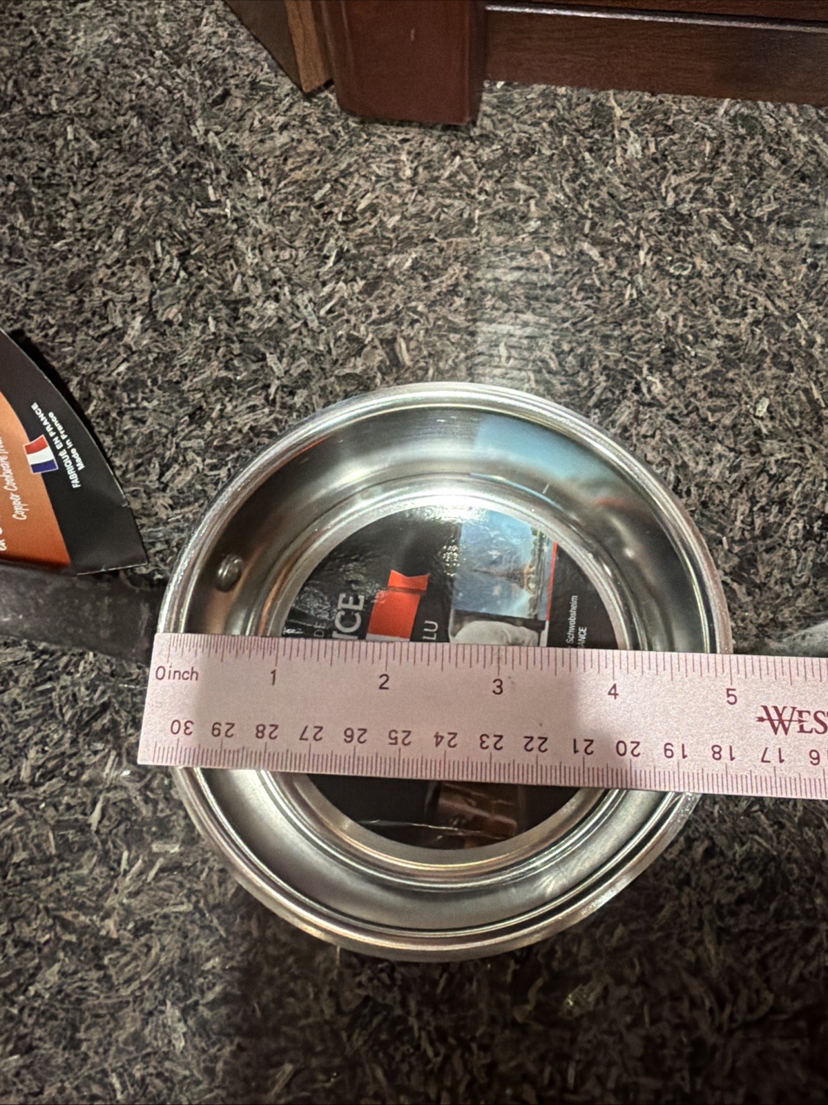 NEW French BAUMALU Tin-Lined Copper Sauce Pot 2in Height 5in Diameter