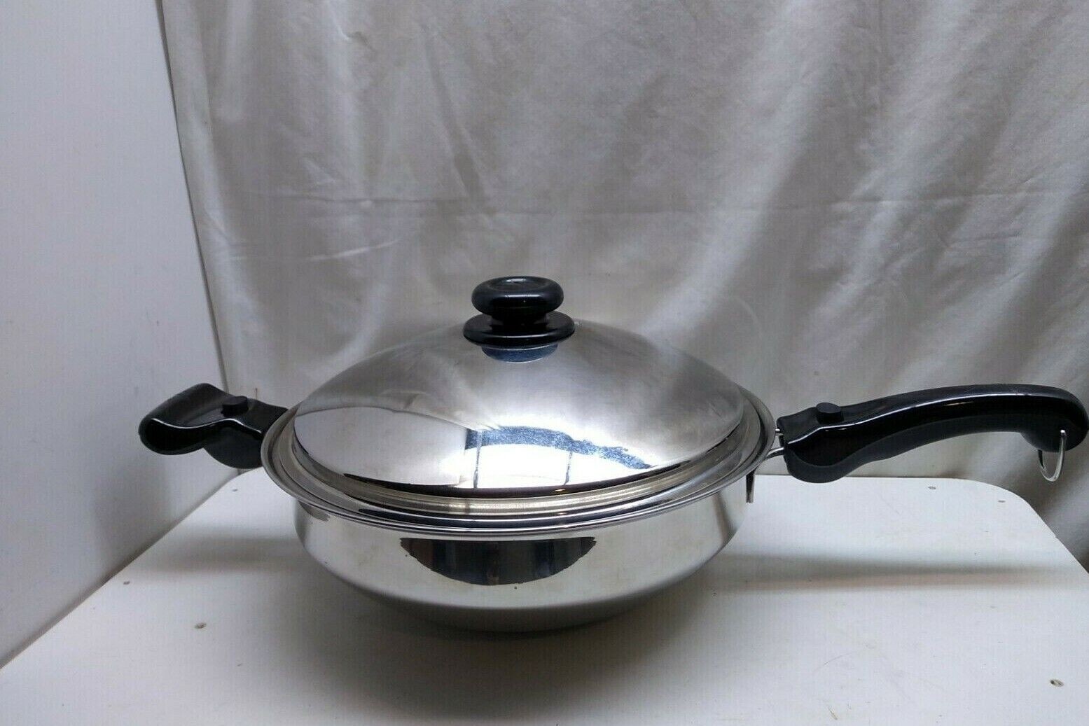Saladmaster 6.0Qt Versa TP304-316 Surgical Paella Fry Pan 12″ Wok Braiser & Lid