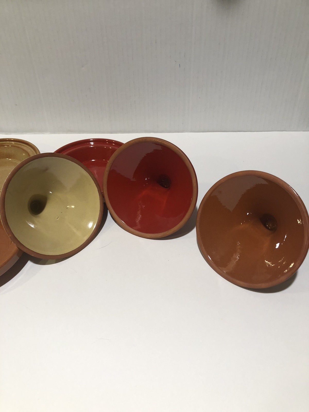 3 Small Maroccan Glazed Tagine Container ( Not For Cooking) Stored- Spices, H