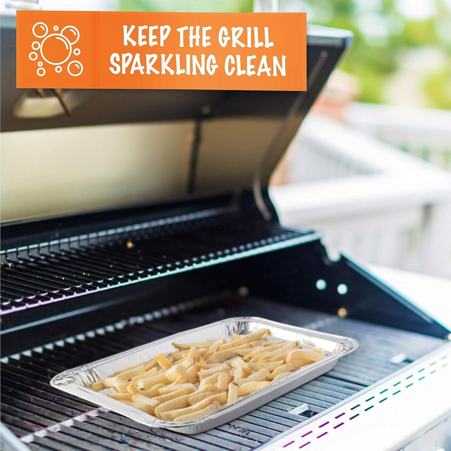 Ribbed Aluminum Grill Liners for Flawless BBQ – 10 Disposable Pans Included