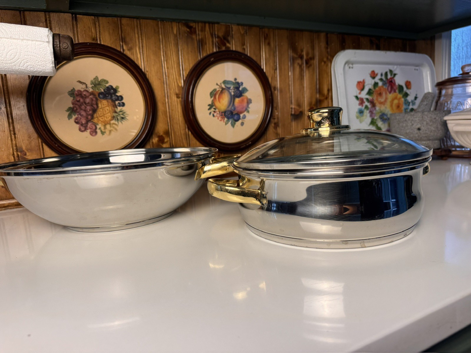 Command Performance Gold 18/10 Stainless Cookware 2 Pc Set 12″ Pan & 8.5 Pot Lid