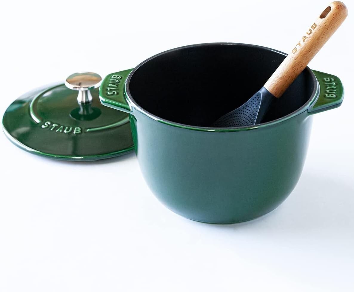 STAUB Enameled Cast Iron La Cocotte de Gohan M basil green 16cm New