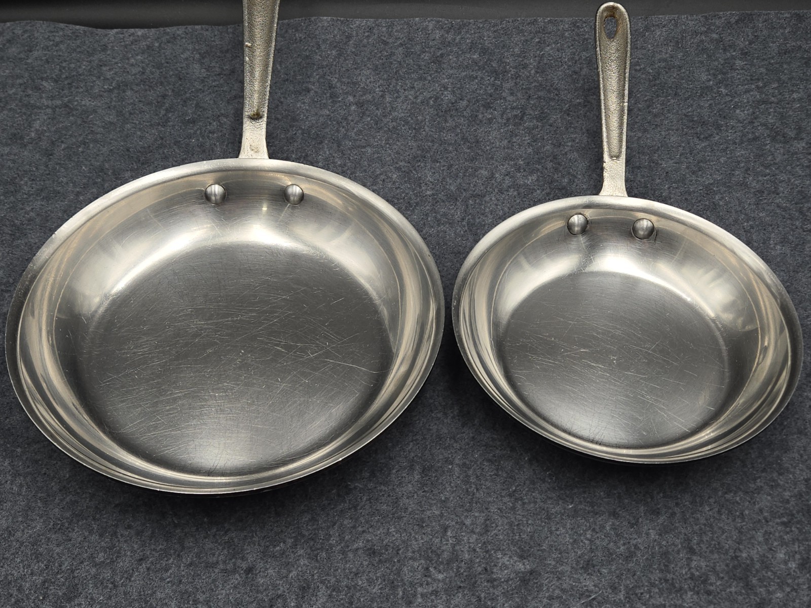 All-Clad Fry Pan Skillet Set 8″ and 10″ Master Chef 108, 110 USA Vintage
