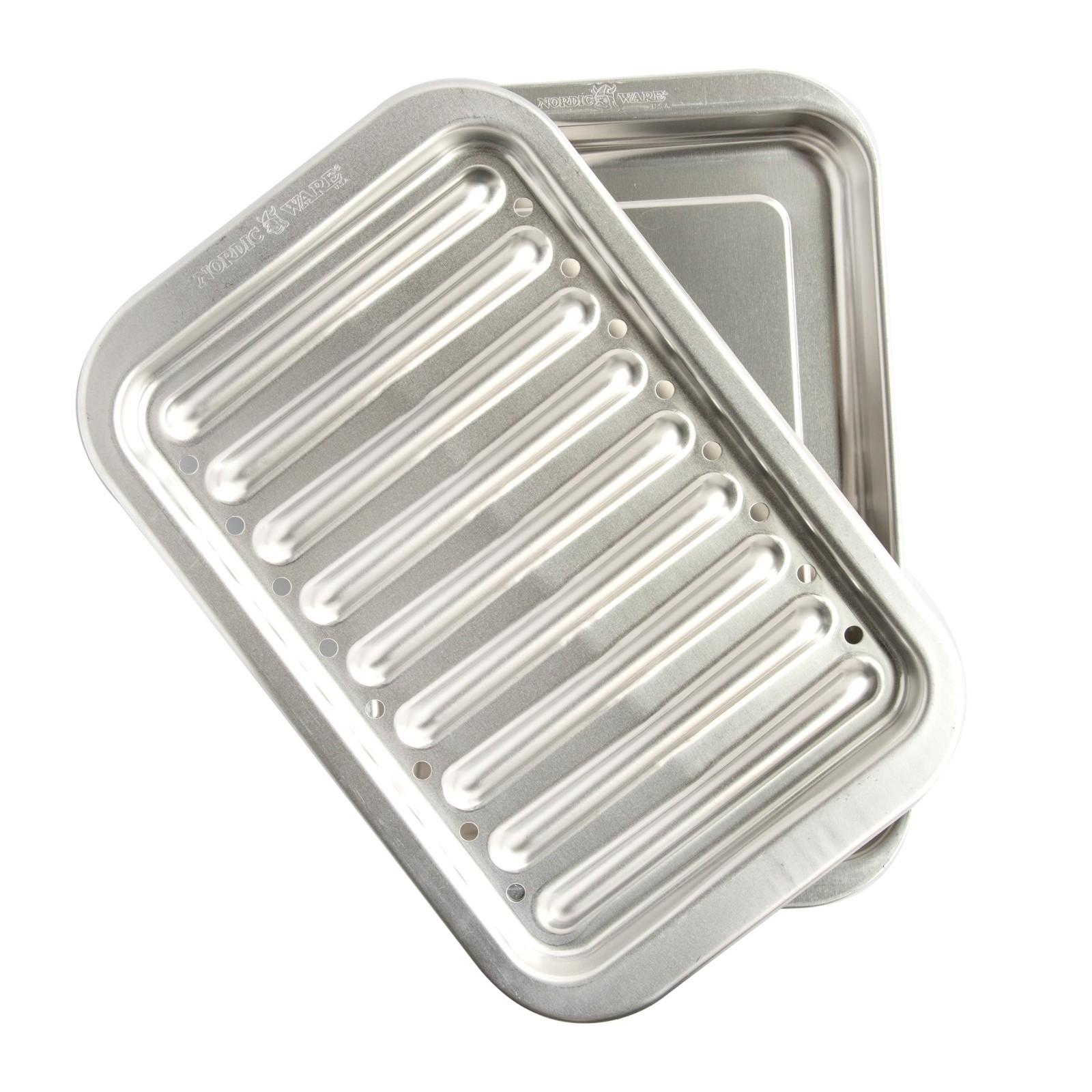 Nordic Ware Naturals Classic Broiler Pan 41832 2-Piece Natural Aluminum Set