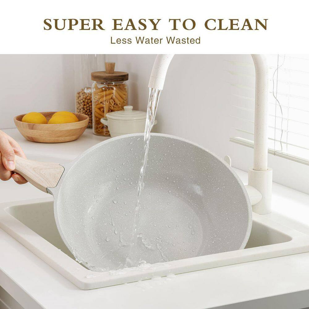 4.25 Qt. Ceramic Nonstick Saute Pan with Lid, Induction Compatible, PFOA PFAS Fr