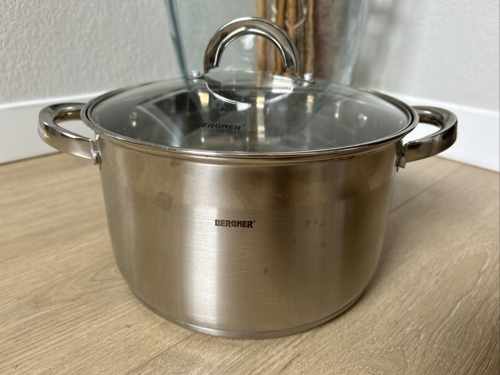 Bergner Essential Series Stainless Steel 5 quart Casserole Lid Cookware Italy