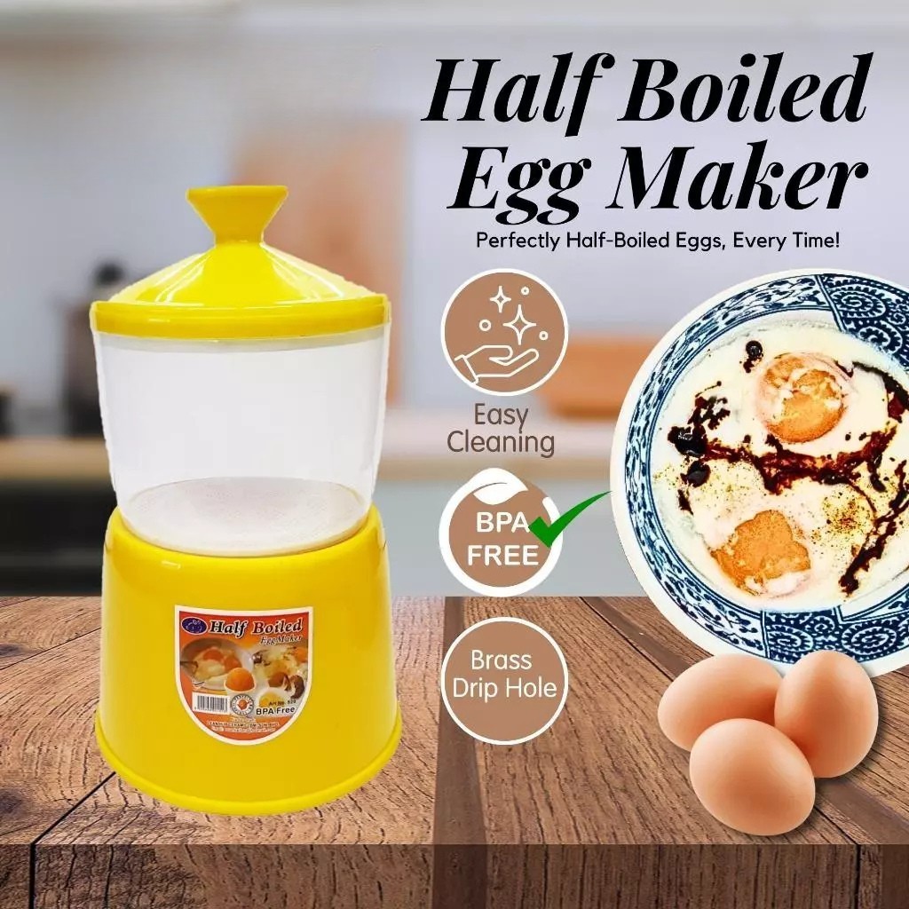 Half Boiled Egg Maker Malaysian Recipe Original Made in Malaysia Yellow Color