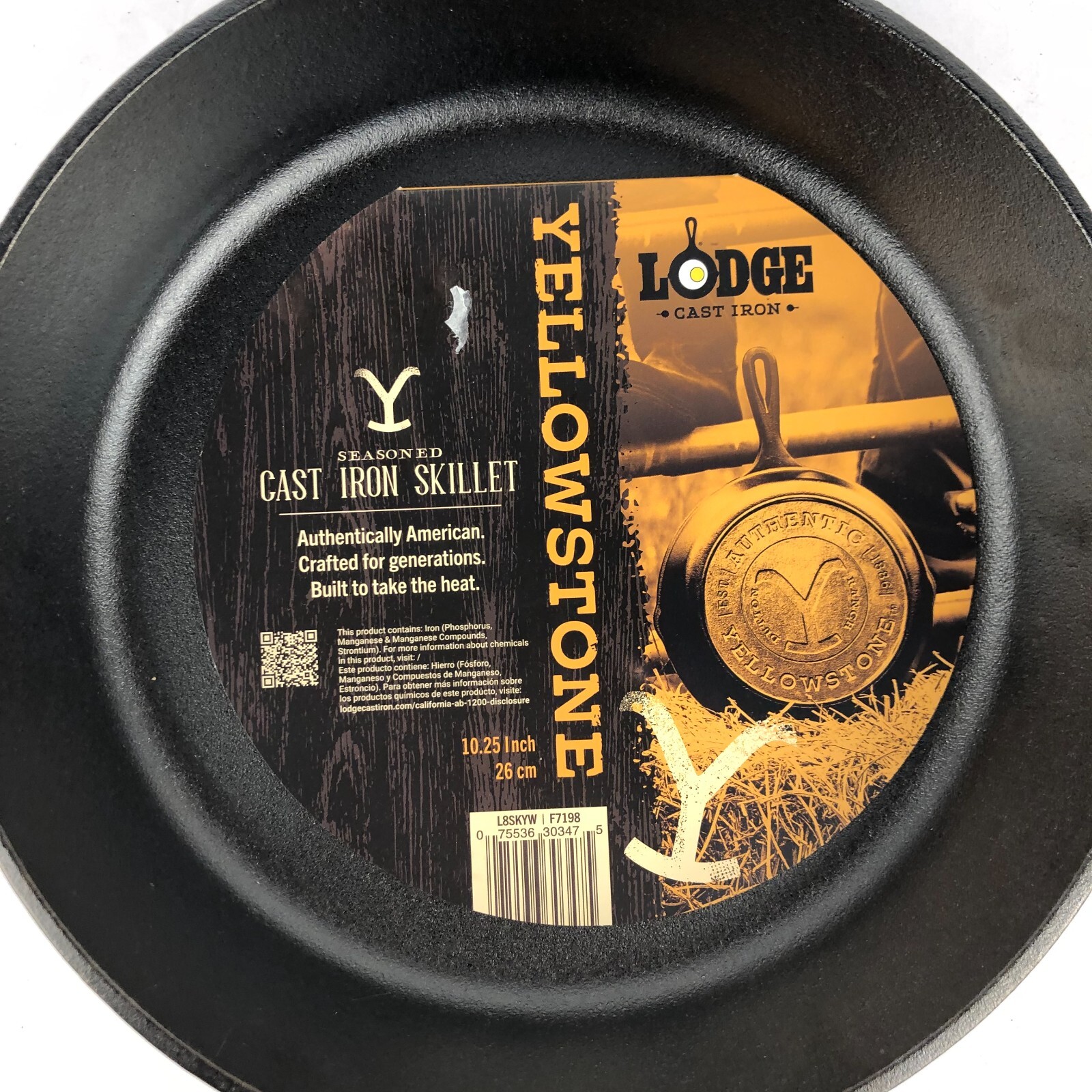 Lodge Yellowstone Cast Iron Skillet 10.25 in. Y design Made in USA