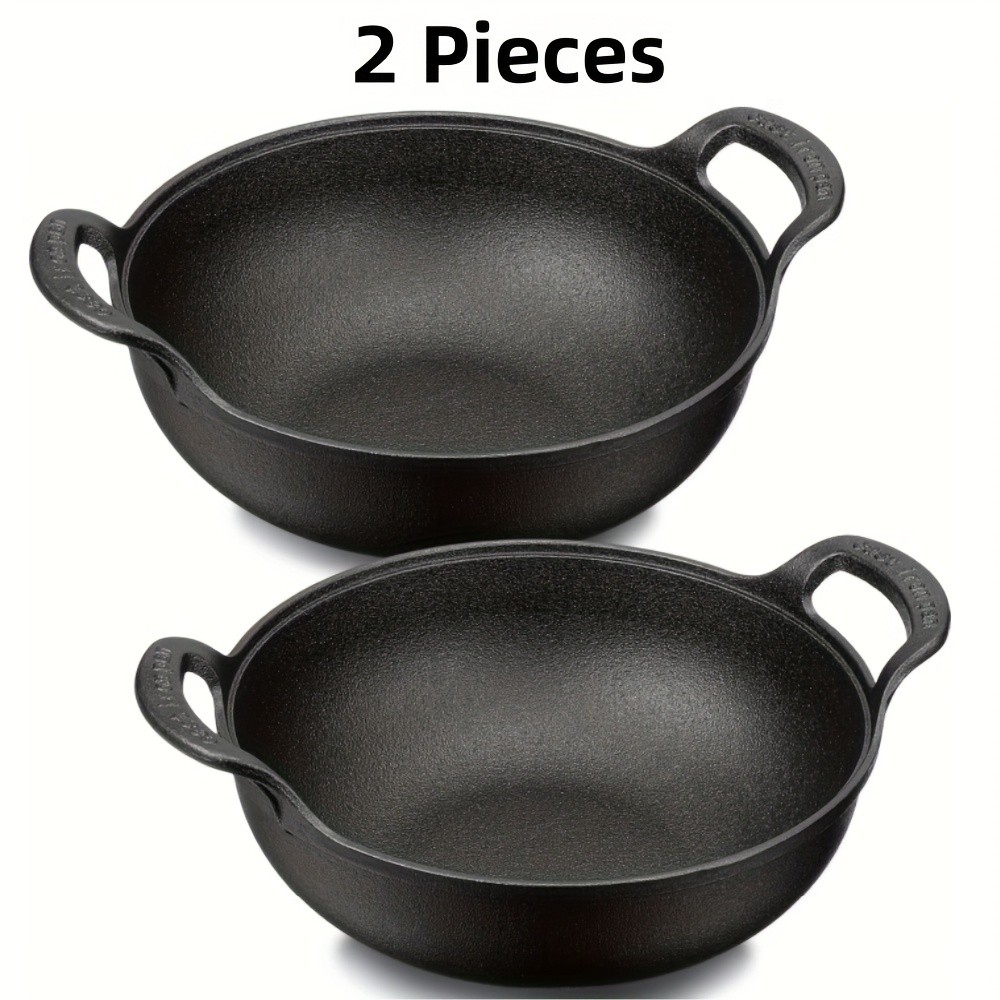 1/2pcs Versatile Pre-Seasoned Cast Iron