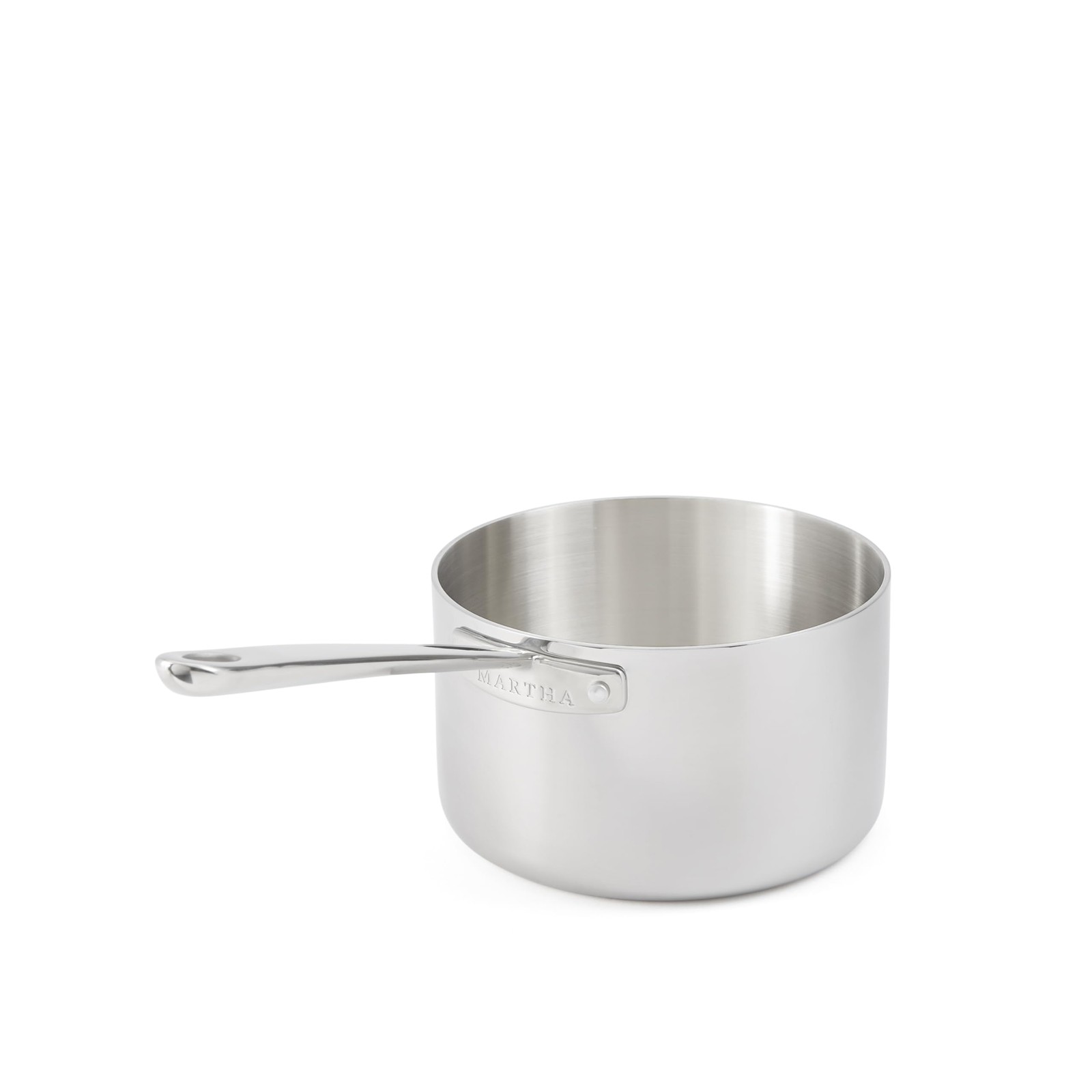 Martha by Martha Stewart 4-Quart Triply Stainless Steel Saucepan with Lid