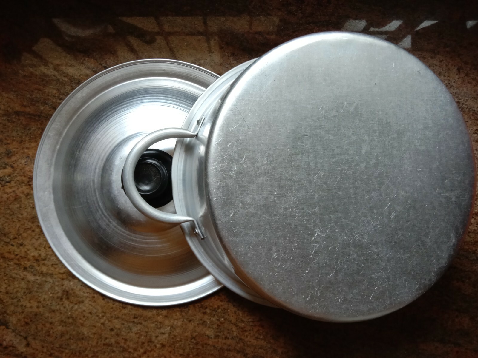 Aluminium Flat Wok Lid Cooking Pot Home Kitchen 22cm=9inch