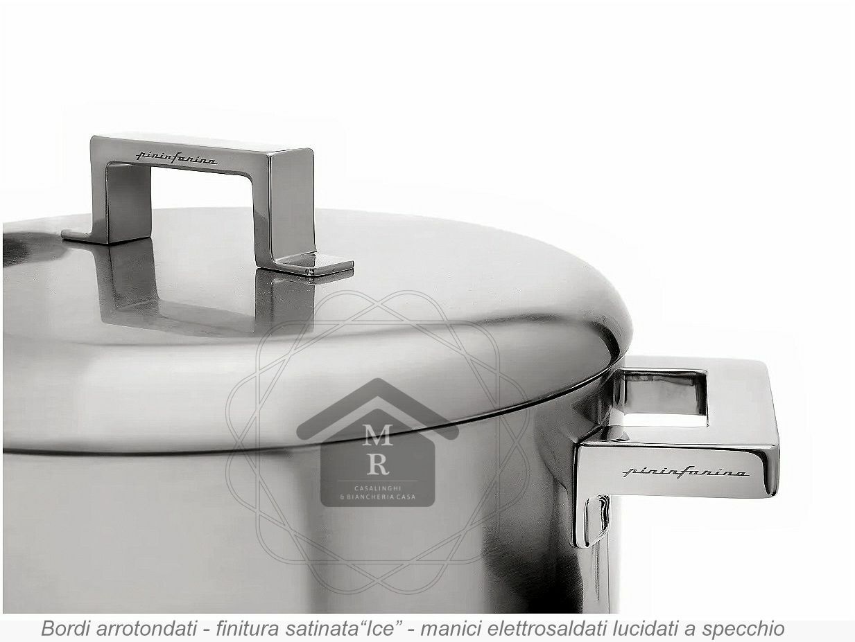 Pots 16 pcs Pininfarina style stainless steel 18/10 Mepra design Made in Italy