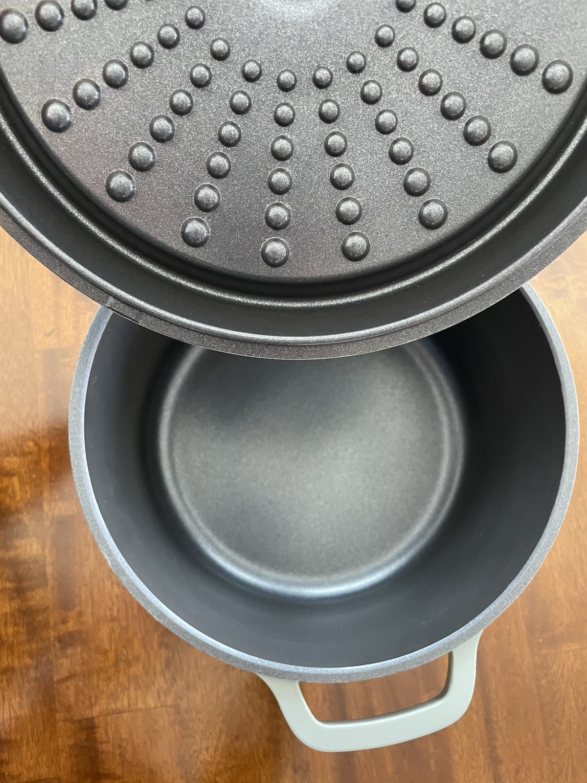 Crock Pot Artisan 5 Quart Round Enameled Cast Iron Dutch Oven in Slate Gray