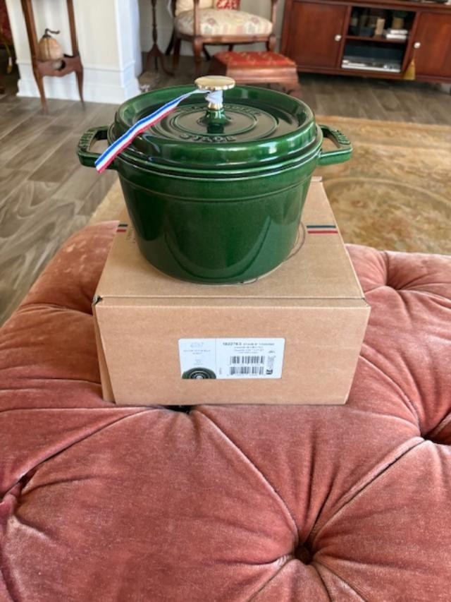 Staub Prof Cocotte Ronde Round 20cm 2.91 Q Basil Green