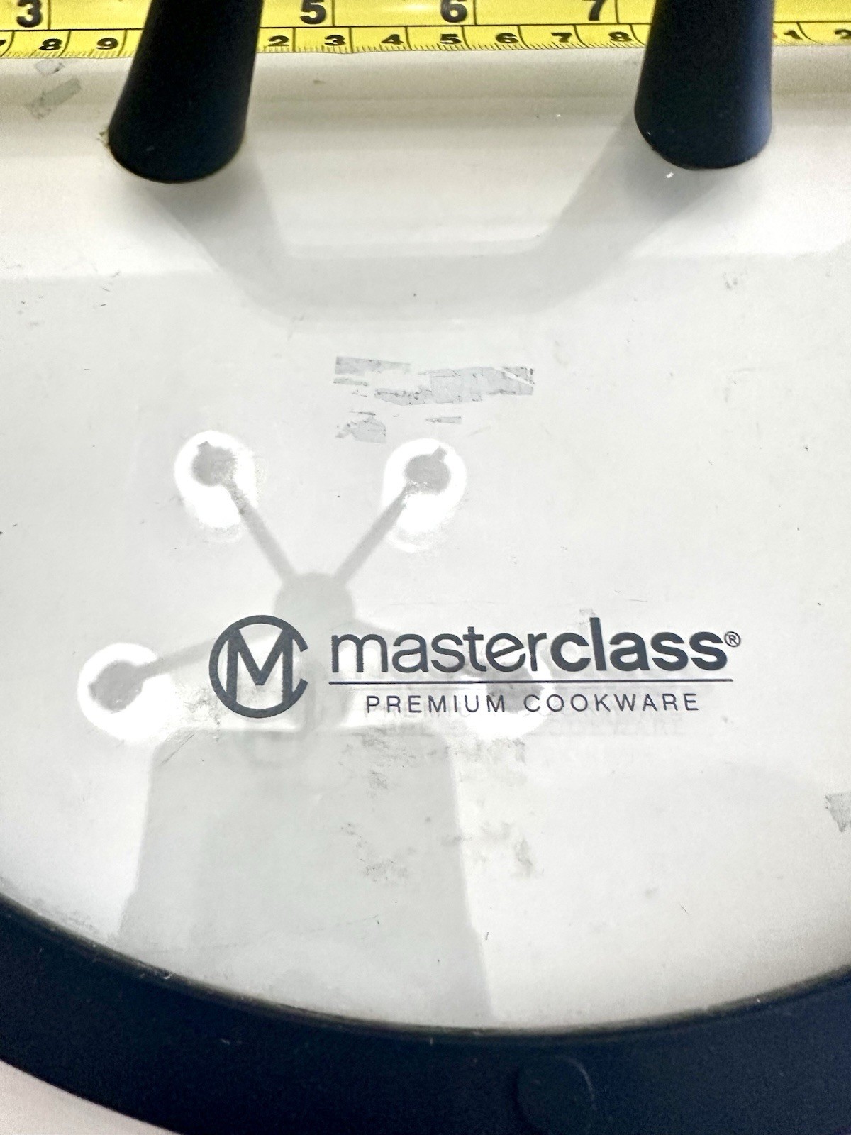 MasterClass 11in Round Glass Lid Clear/Black, Electric Gas Induction Compatible