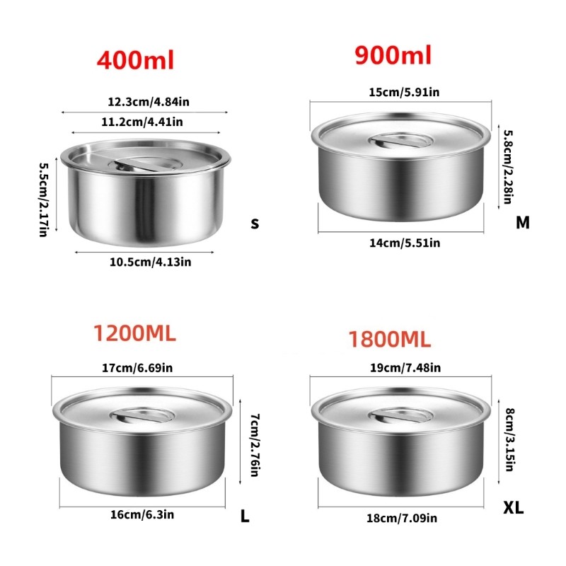 Stainless Steel Steaming Bowl For Eggs Custard And Dessert With Lid For Home Use