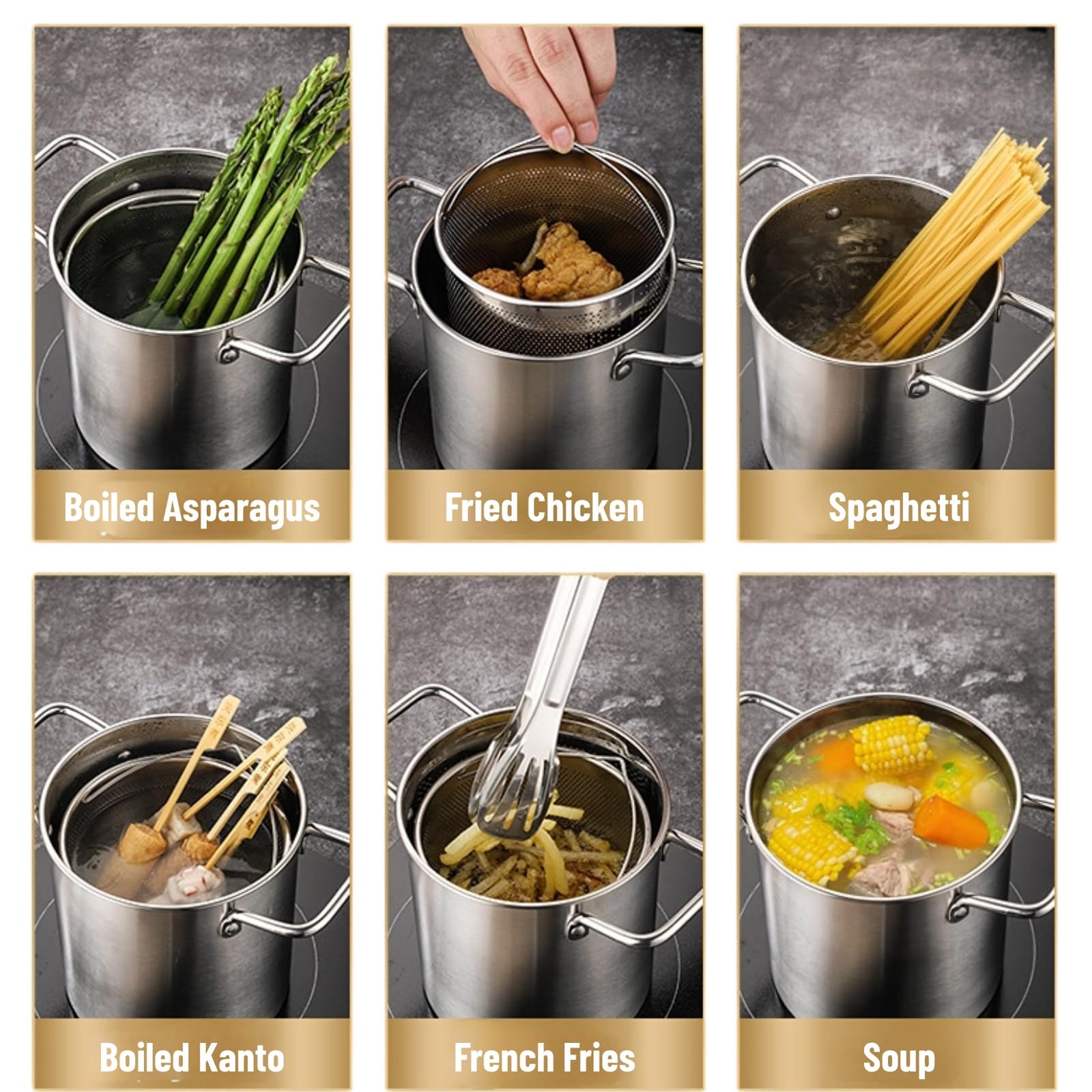 Asparagus Pot, Asparagus Steamer Stainless Steel Steamer Cooker 4L Pasta Pot …