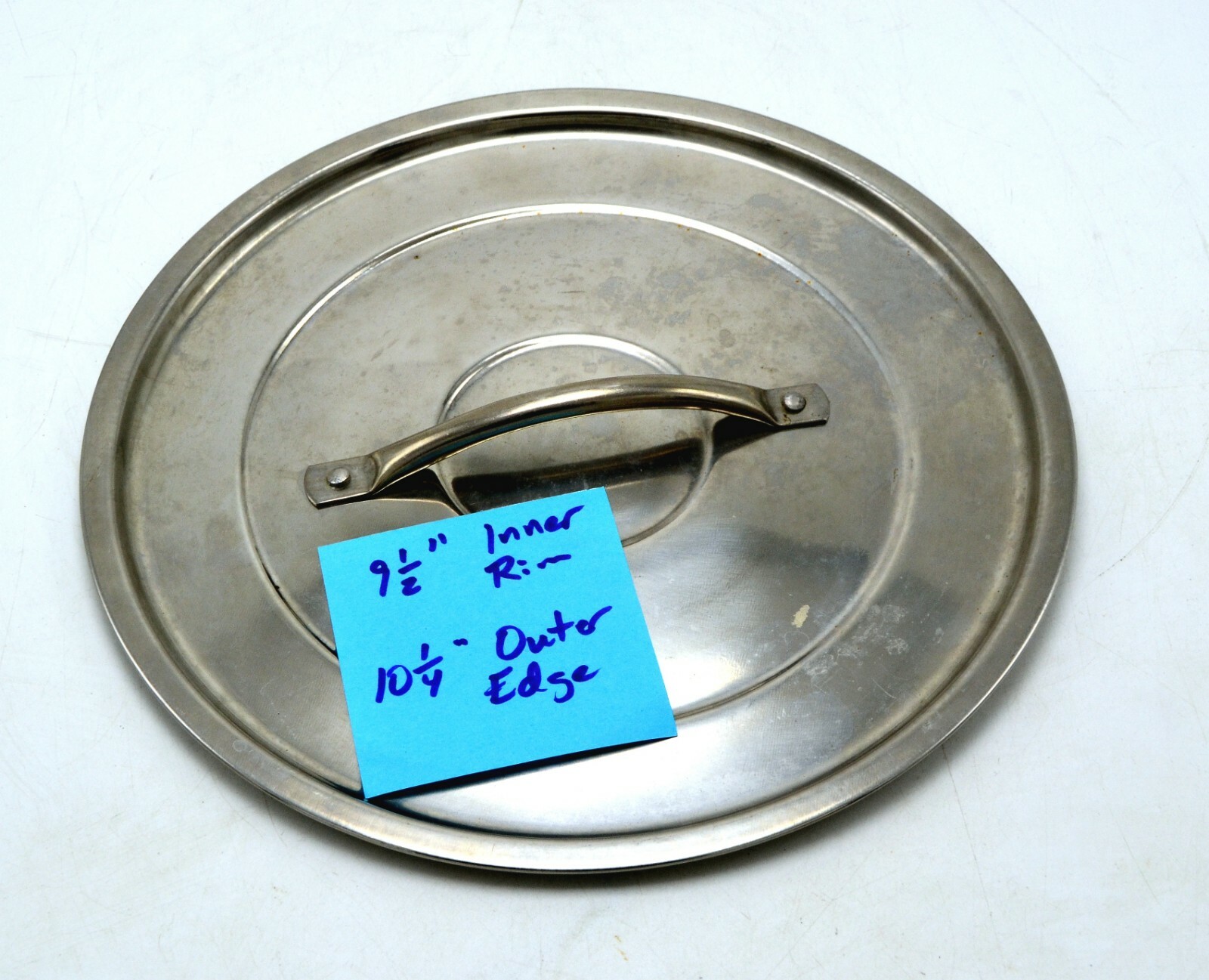 Aluminum Saucepan Stock Pot Lid Only 9.5 in Inner 10.25 in Outer Replacement