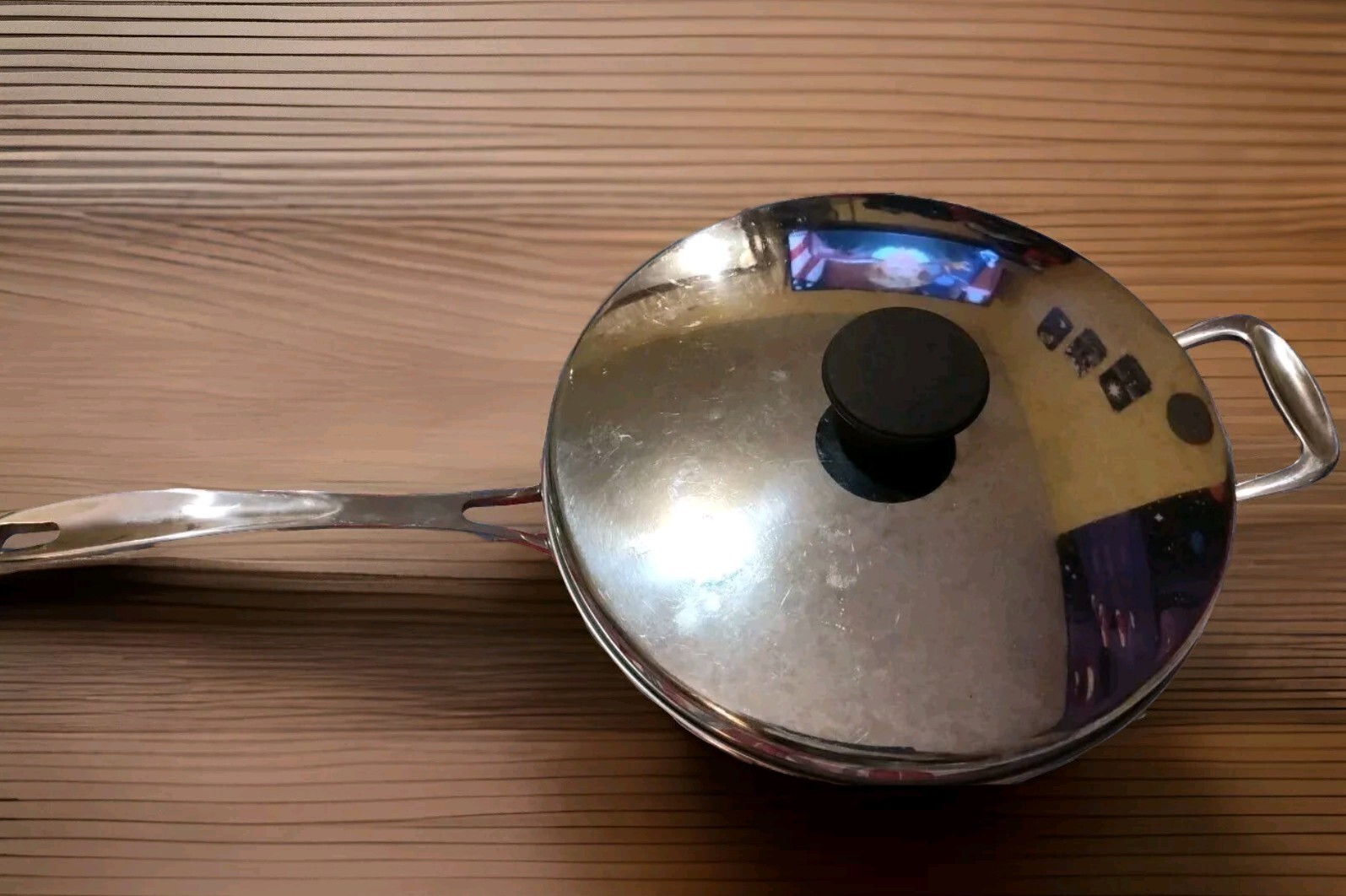 Maxam Cast Stainless 3 Ply 10″ Skillet Saute pan & Lid USA Stainless Handles