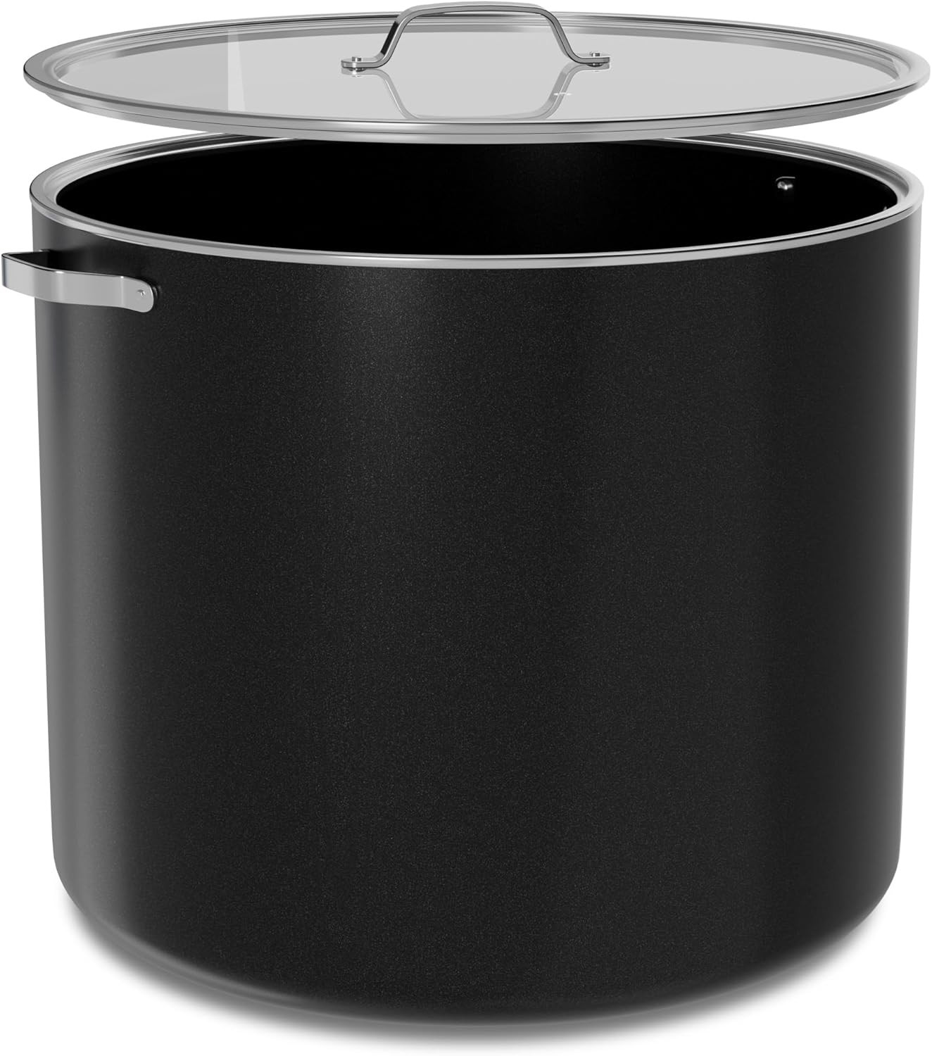 Nonstick 16Qt Aluminum Stock Pot with Lid, Oven Safe, All Stove Compatible